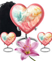 Vibrant Swirl Heart Urn with Abstract Design