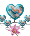 Vibrant Swirl Heart Urn for men and women