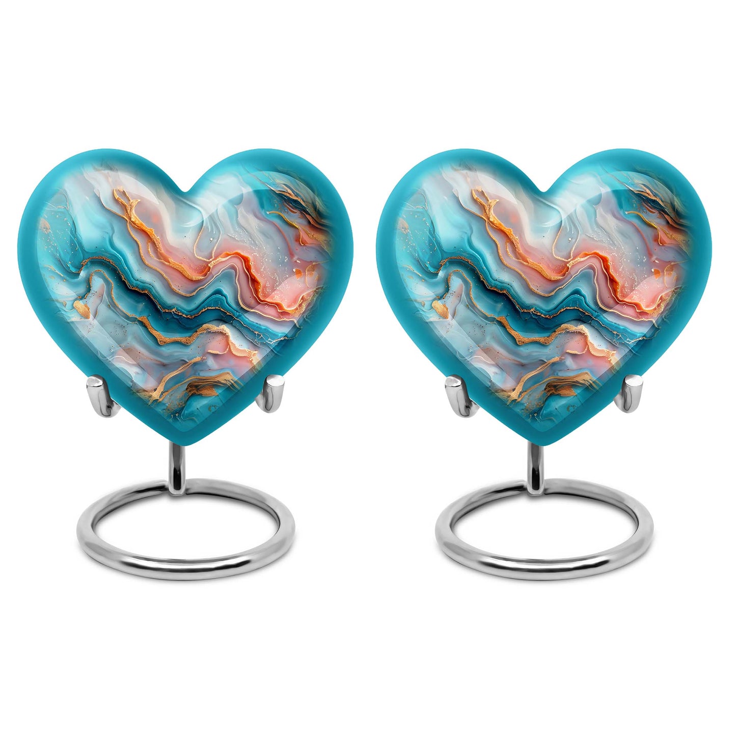 Vibrant Swirl Heart Urn for men and women