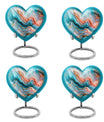 Vibrant Swirl Heart Urn for men and women