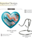 Vibrant Swirl Heart Urn for men and women