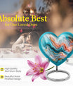 Vibrant Swirl Heart Urn for men and women