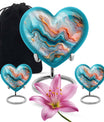 Vibrant Swirl Heart Urn for men and women