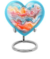 Vibrant Swirl Heart Urn for ashes