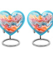Vibrant Swirl Heart Urn for ashes