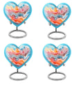 Vibrant Swirl Heart Urn for ashes