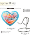 Vibrant Swirl Heart Urn for ashes