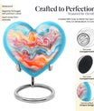 Vibrant Swirl Heart Urn for ashes