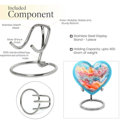 Vibrant Swirl Heart Urn for ashes