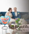 Vibrant Swirl Heart Urn for ashes