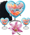 Vibrant Swirl Heart Urn for ashes