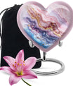Vibrant Swirl Heart Urn for ashes
