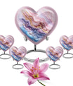 Vibrant Swirl Heart Urn for ashes