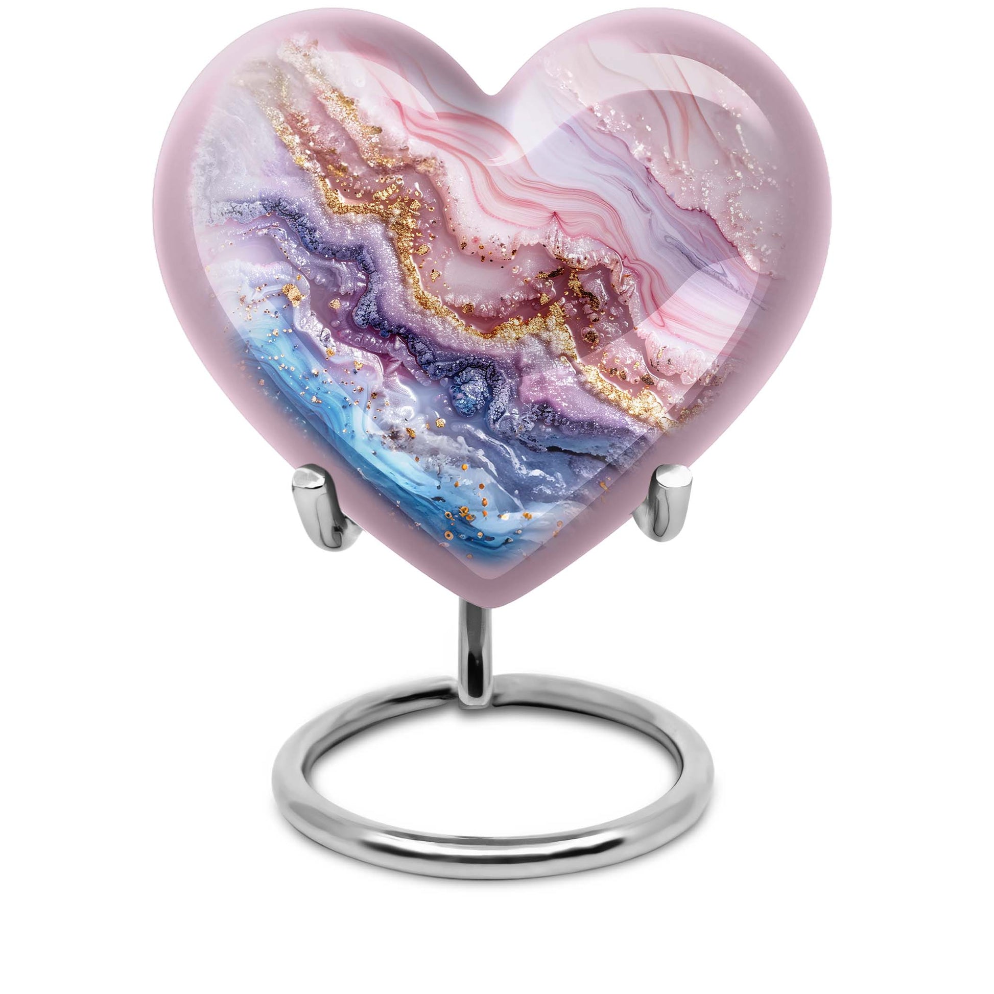 Vibrant Swirl Heart Urn for ashes