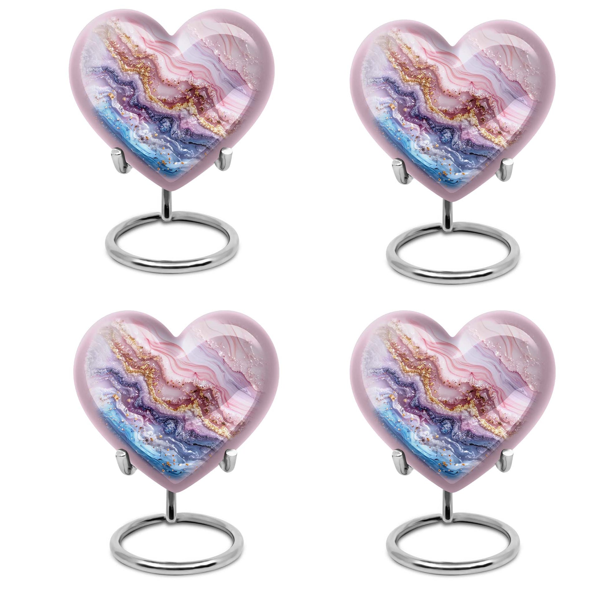 Vibrant Swirl Heart Urn for ashes