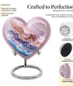 Vibrant Swirl Heart Urn for ashes