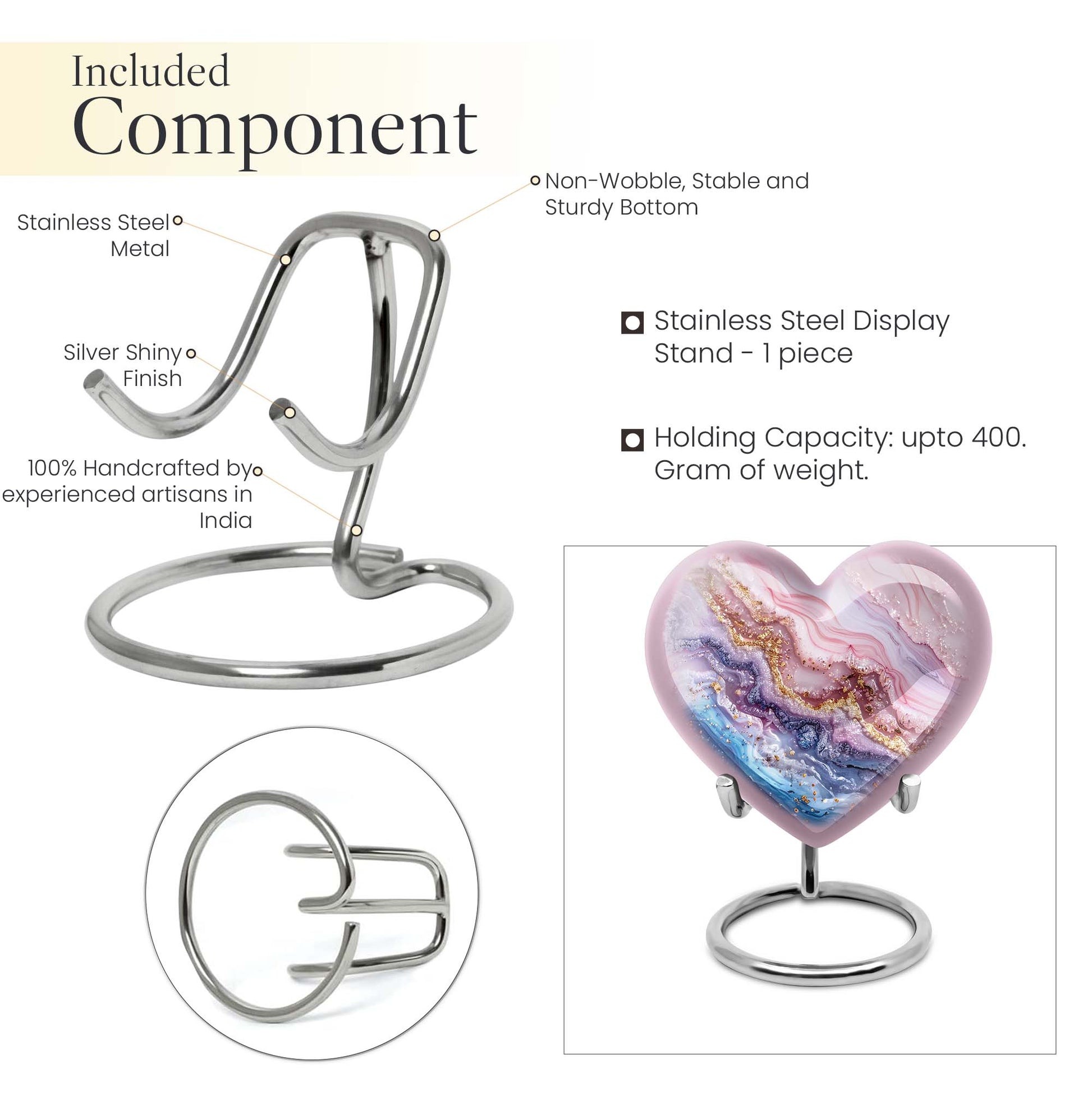 Vibrant Swirl Heart Urn for ashes