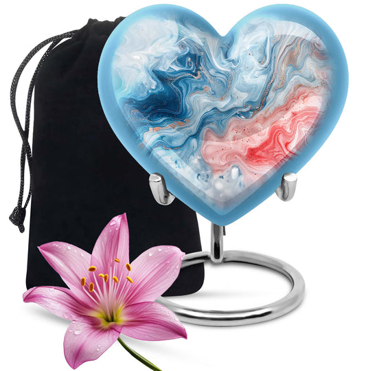 Abstract Heart Memorial Forever Urn