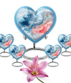 Abstract Heart Memorial Forever Urn