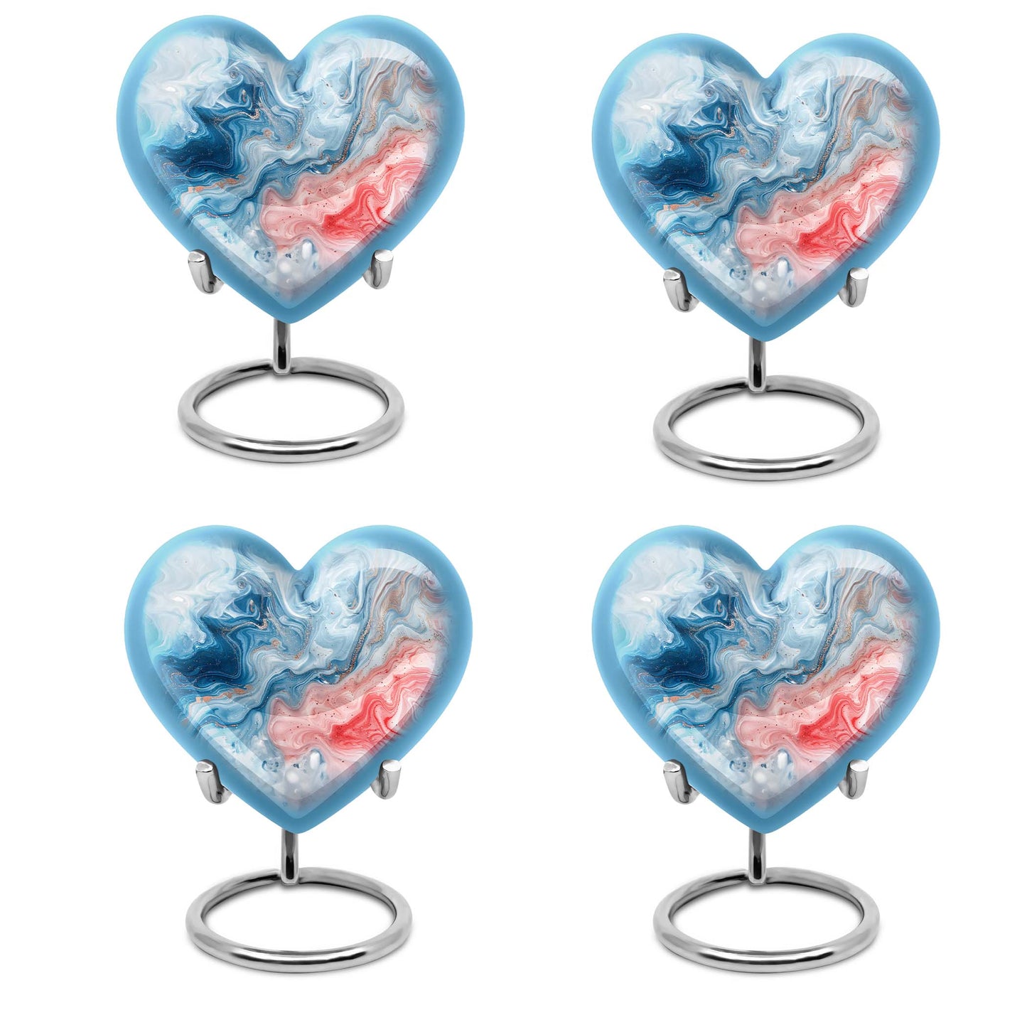 Abstract Heart Memorial Forever Urn