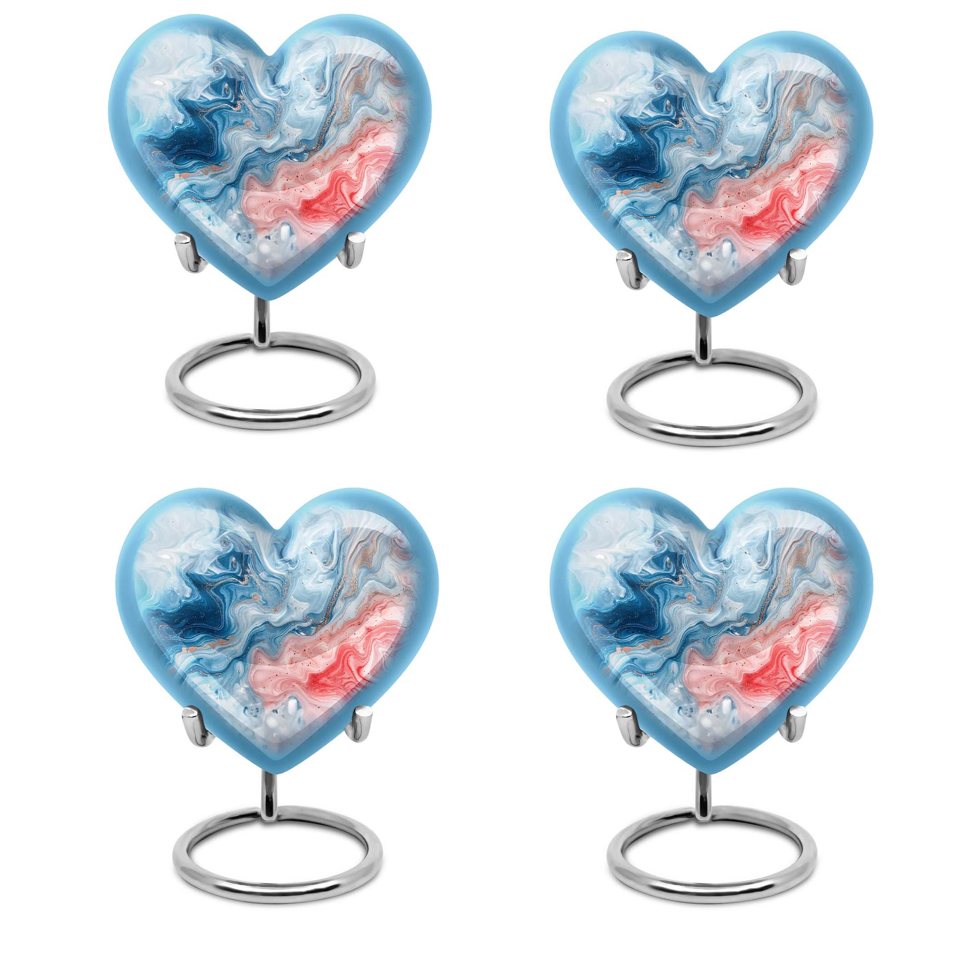 Abstract Heart Memorial Forever Urn