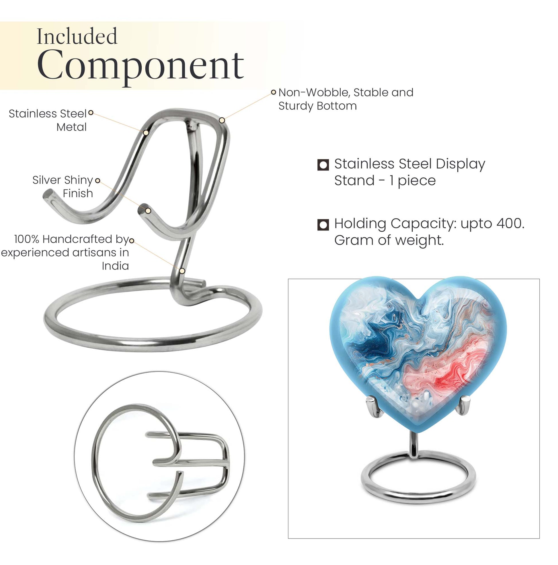 Abstract Heart Memorial Forever Urn