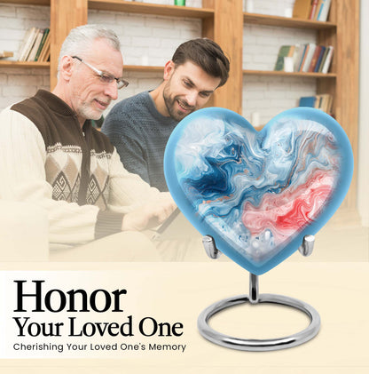 Abstract Heart Memorial Forever Urn