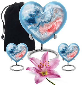 10 inch large Urn with 2 Keepsake 3 Inch Urns