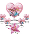 Large Abstract Heart Urn