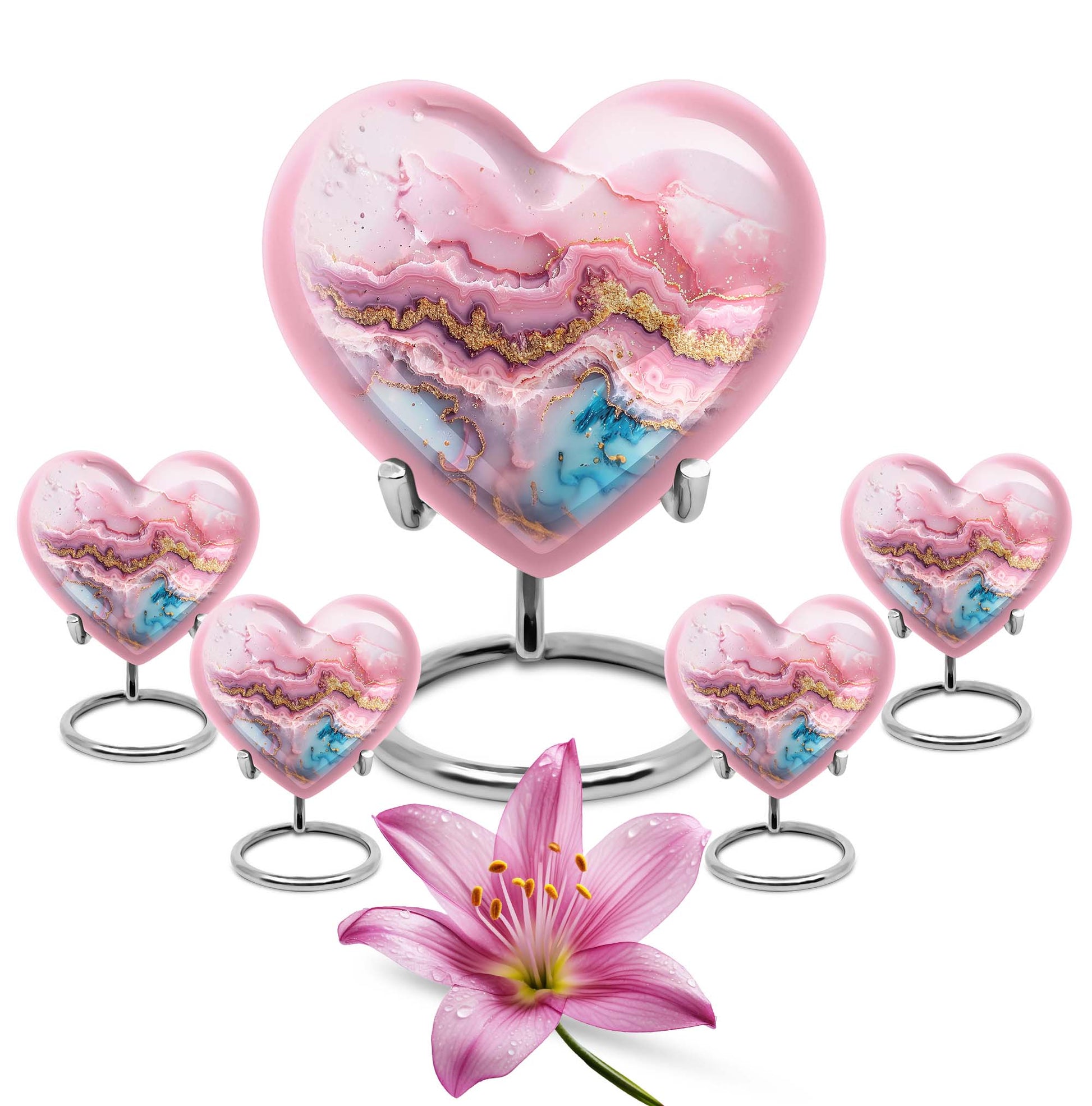 Large Abstract Heart Urn
