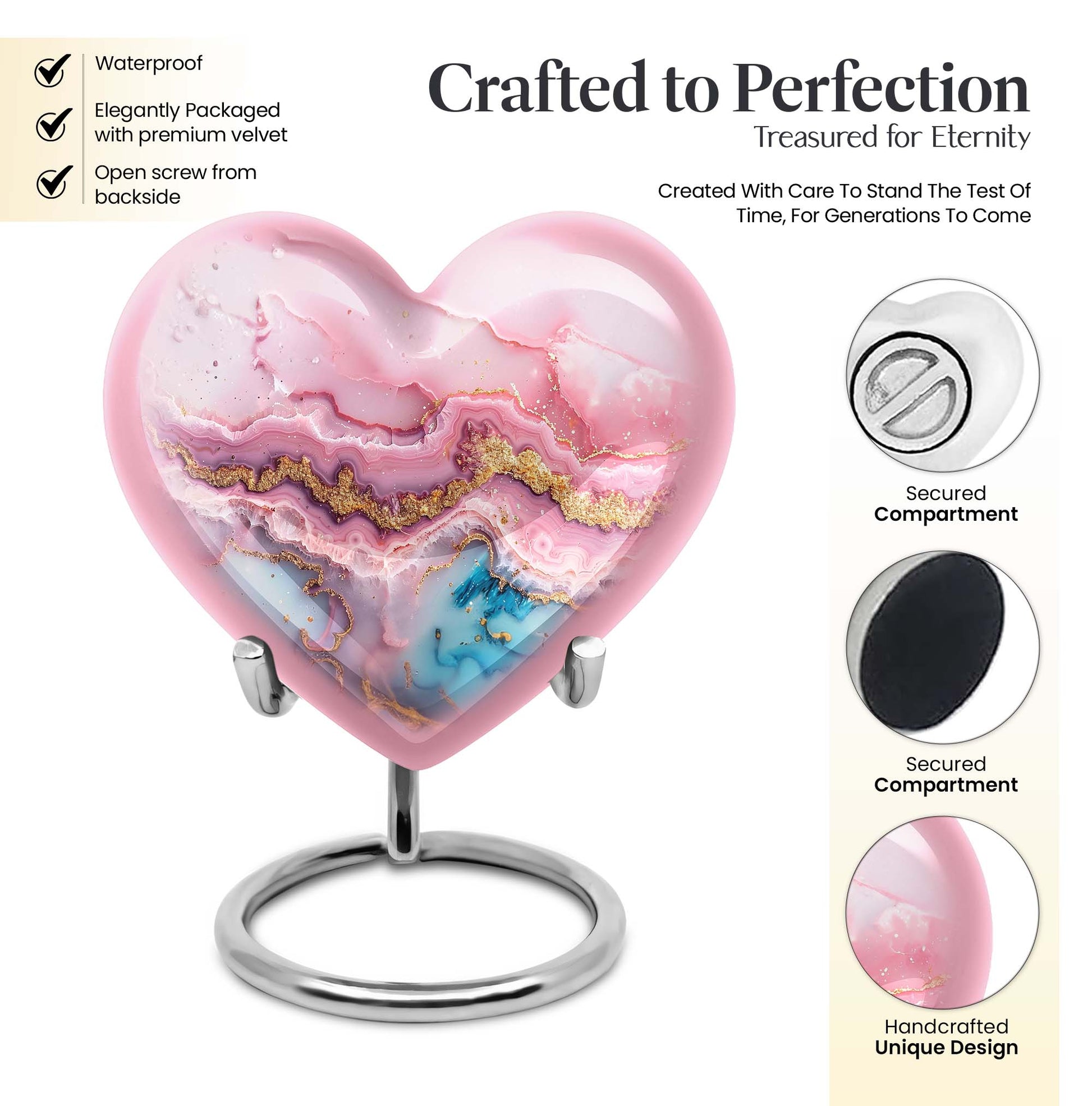 Large Abstract Heart Urn