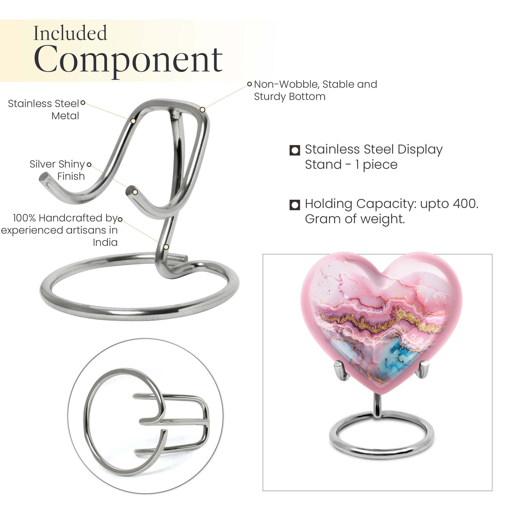 Large Abstract Heart Urn