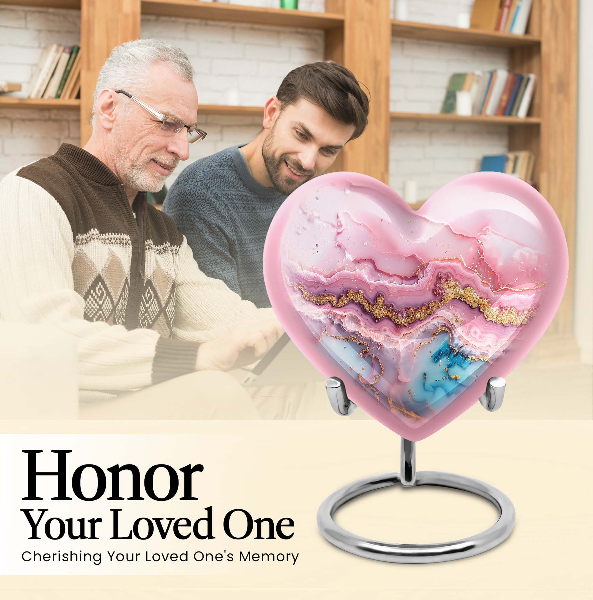 Large Abstract Heart Urn