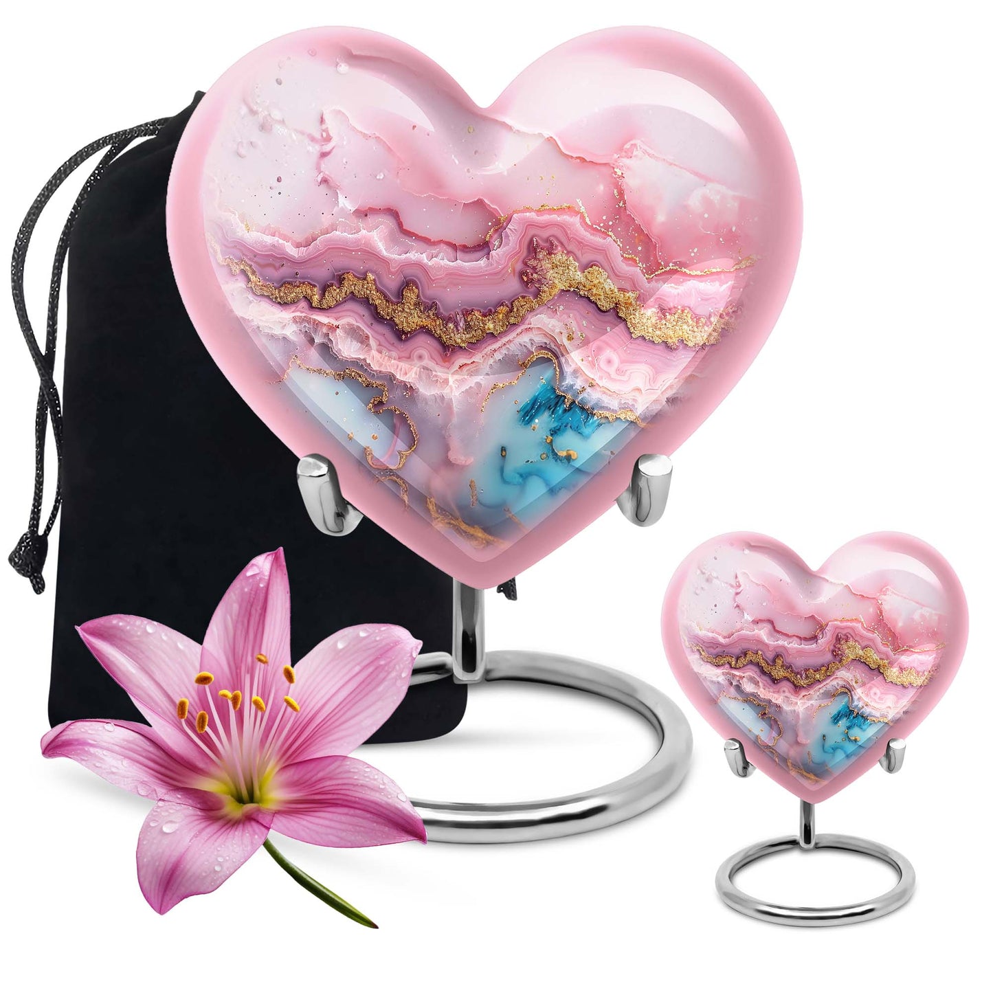 Large Abstract Heart Urn