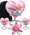 Large Abstract Heart Urn