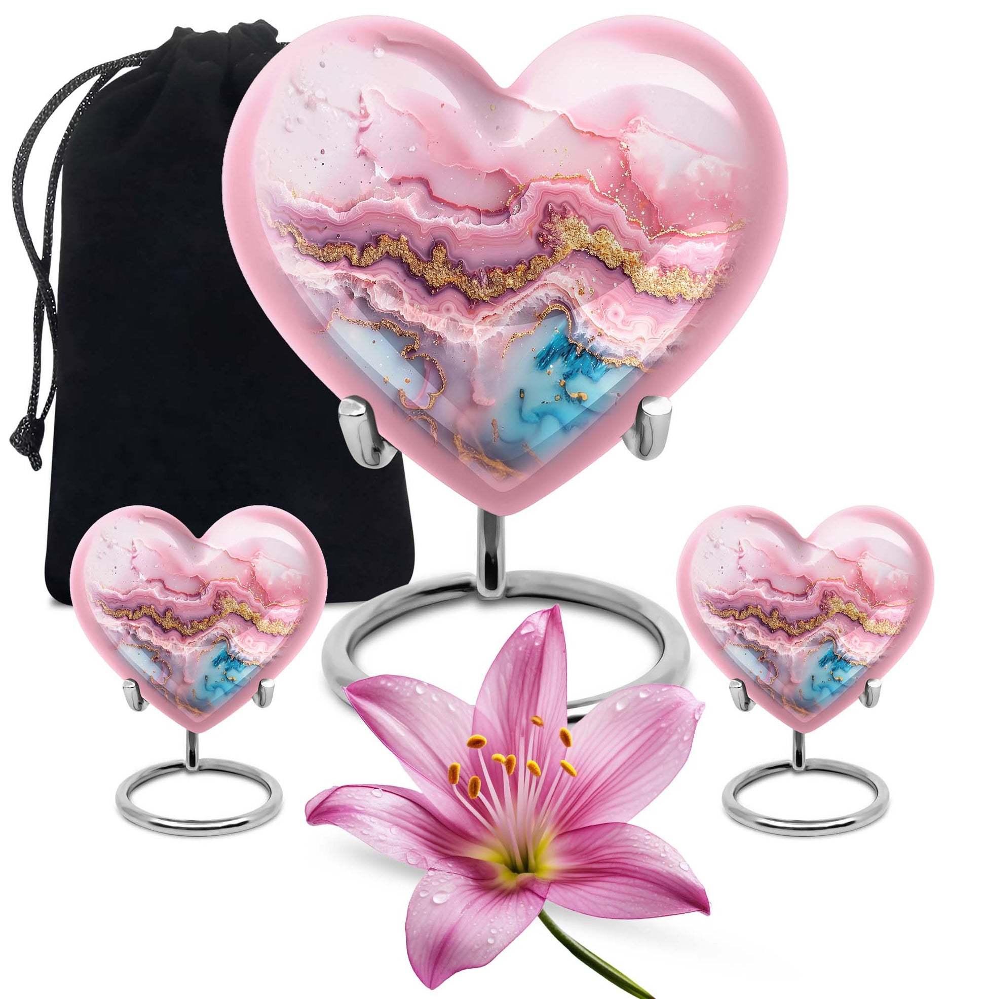 Large Abstract Heart Urn