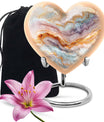heart-themed abstract urn for adult human ashes