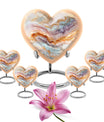 heart-themed abstract urn for adult human ashes