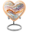 heart-themed abstract urn for adult human ashes