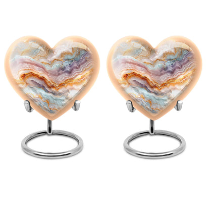 heart-themed abstract urn for adult human ashes
