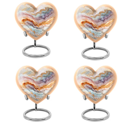 heart-themed abstract urn for adult human ashes