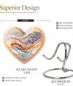 heart-themed abstract urn for adult human ashes