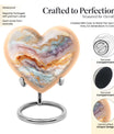 heart-themed abstract urn for adult human ashes