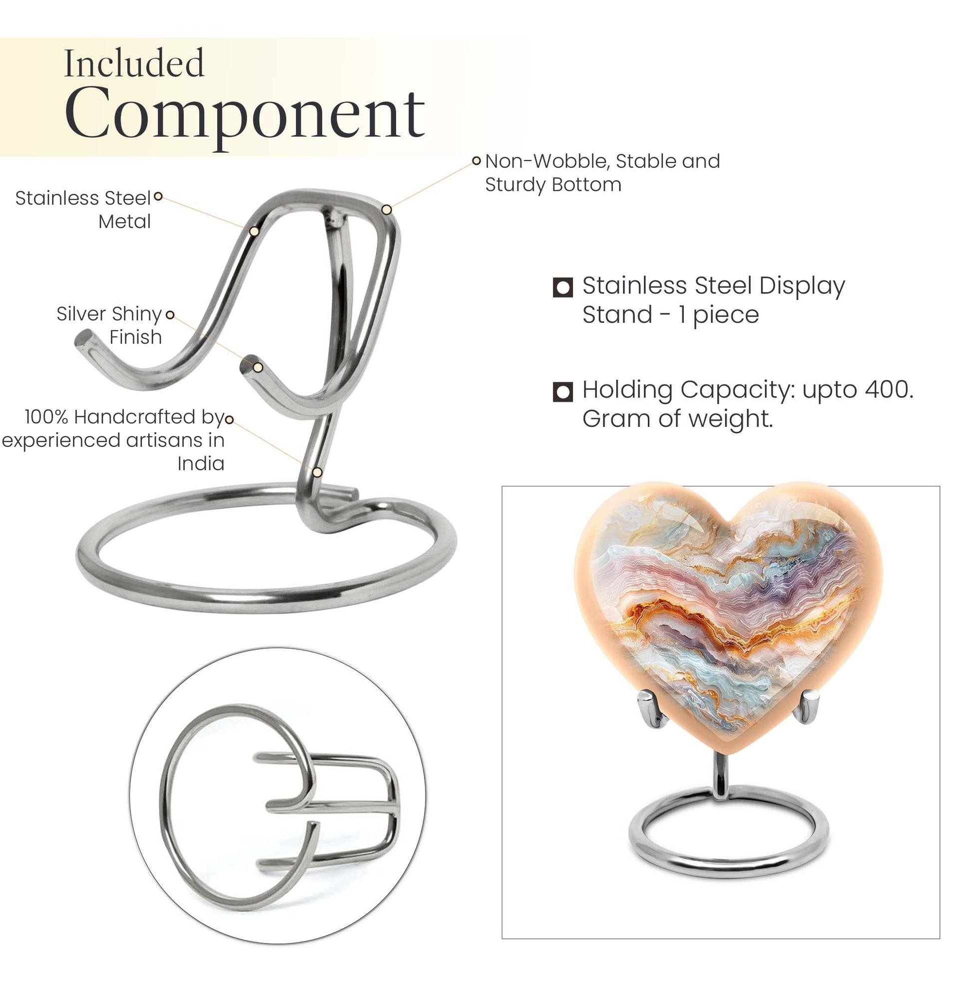 heart-themed abstract urn for adult human ashes