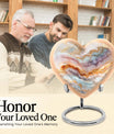 heart-themed abstract urn for adult human ashes
