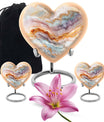 heart-themed abstract urn for adult human ashes