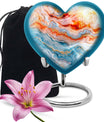 Abstract heart urn for adult ashes