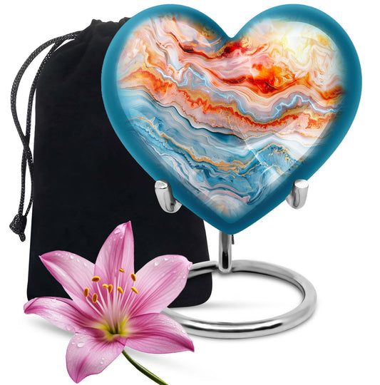 Abstract heart urn for adult ashes