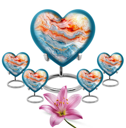 Abstract heart urn for adult ashes