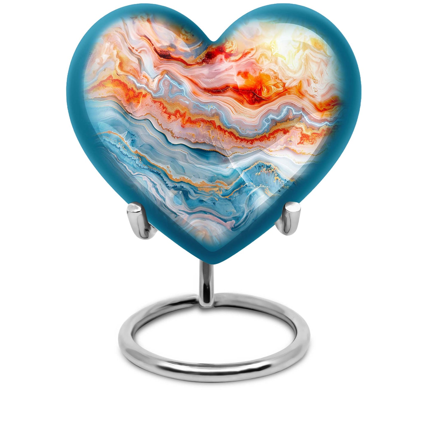 Abstract heart urn for adult ashes